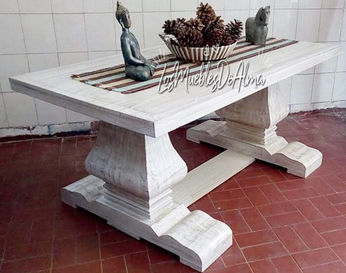Mesa Ratona Restoration De 80X60 Con Faldon - Imagen 5