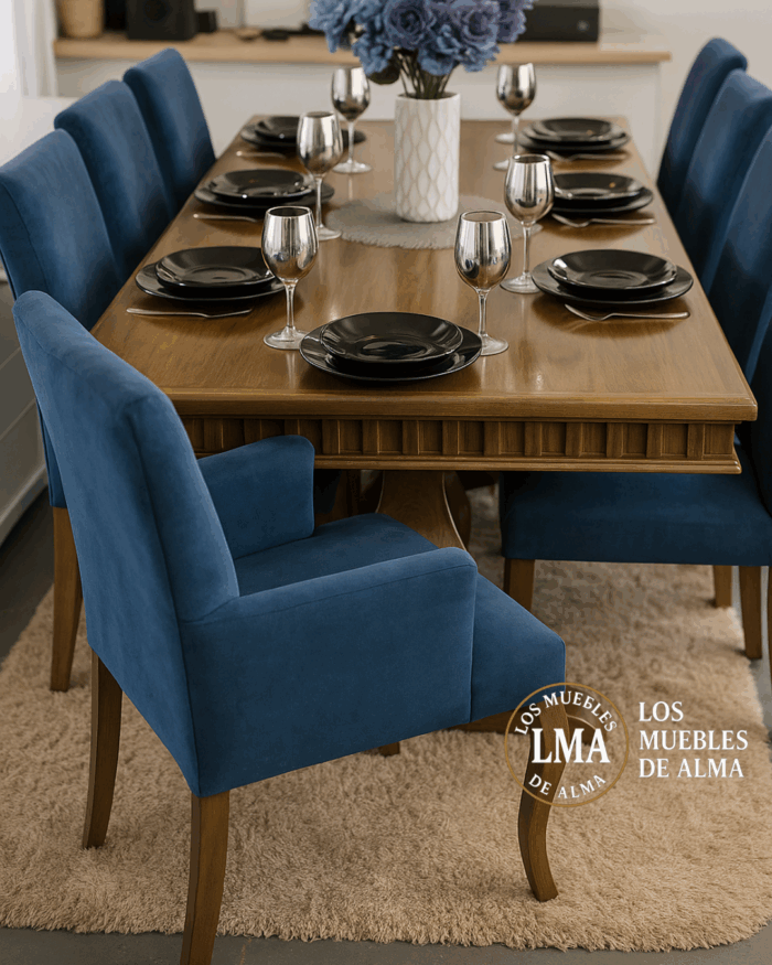 Mesa en Restoration de 2,00 x 1.00 con patas copas de madera o Minimalista - Imagen 5