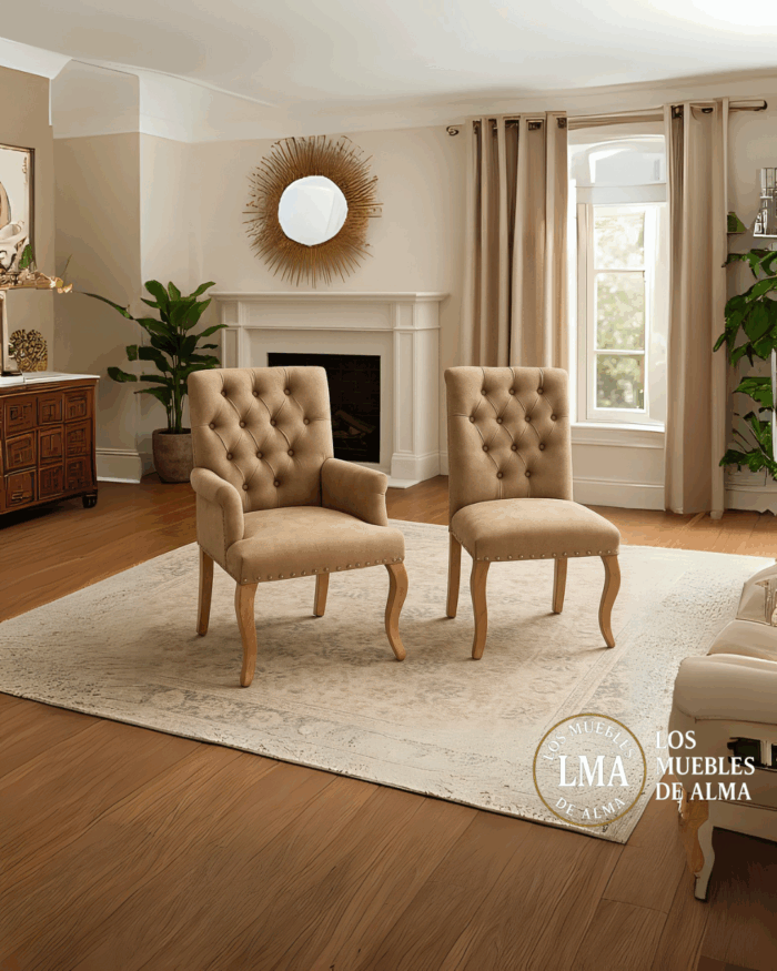 Mesa Restoration  De 2,40 x 1,20 con 8 sillas classic capinote y 2 sillones - Imagen 5