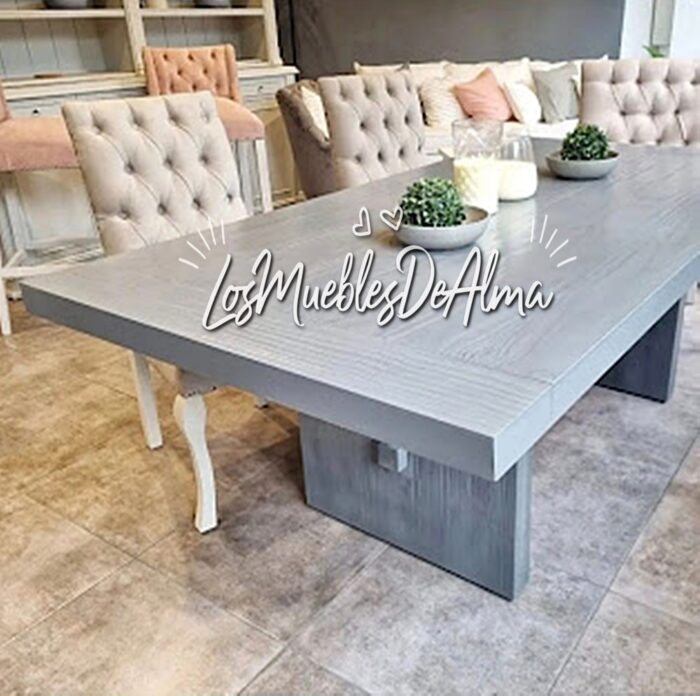MESA SUNDAE DE 2,60X1,20 CON SILLAS VESTIDAS - Imagen 3